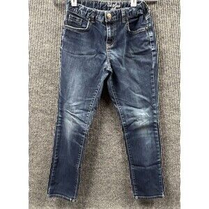 Cat & Jack Jeans Girls‎ Skinny Size 10 Plus Blue Denim Pant Adjustable Waistband